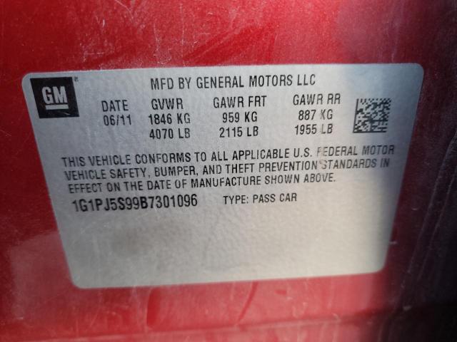 Photo 11 VIN: 1G1PJ5S99B7301096 - CHEVROLET CRUZE 