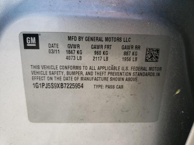 Photo 9 VIN: 1G1PJ5S9XB7225954 - CHEVROLET CRUZE ECO 