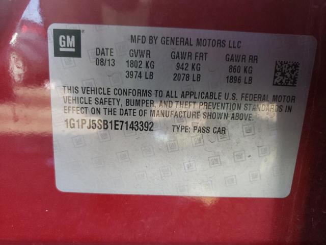 Photo 12 VIN: 1G1PJ5SB1E7143392 - CHEVROLET CRUZE ECO 