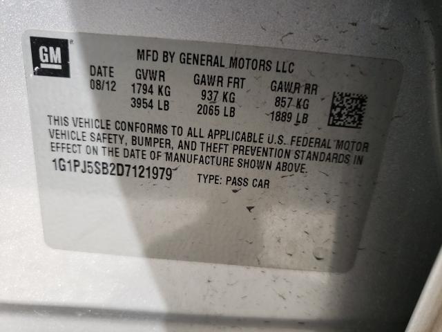 Photo 9 VIN: 1G1PJ5SB2D7121979 - CHEVROLET CRUZE ECO 