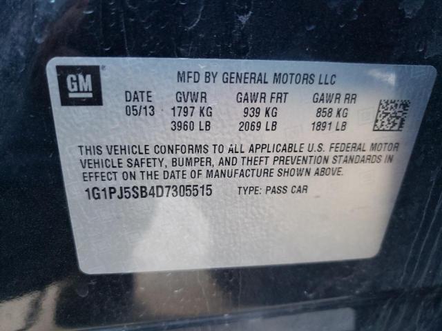 Photo 9 VIN: 1G1PJ5SB4D7305515 - CHEVROLET CRUZE ECO 