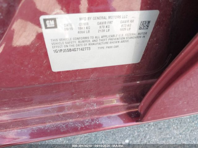 Photo 8 VIN: 1G1PJ5SB4G7142773 - CHEVROLET CRUZE LIMITED 