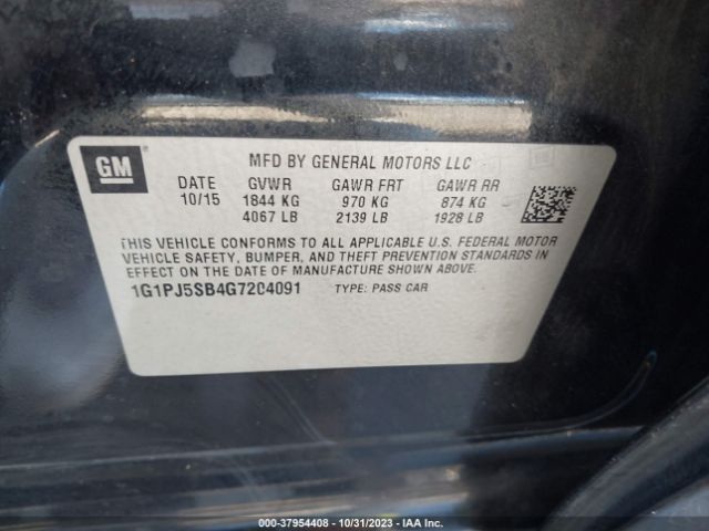 Photo 8 VIN: 1G1PJ5SB4G7204091 - CHEVROLET CRUZE LIMITED 