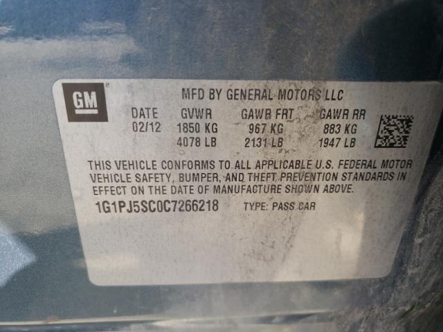 Photo 9 VIN: 1G1PJ5SC0C7266218 - CHEVROLET CRUZE ECO 