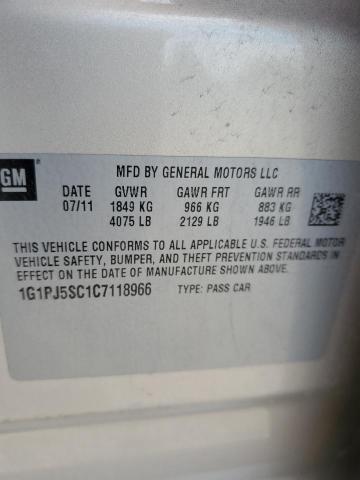 Photo 11 VIN: 1G1PJ5SC1C7118966 - CHEVROLET CRUZE 