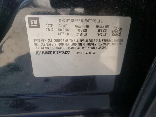 Photo 9 VIN: 1G1PJ5SC1C7398422 - CHEVROLET CRUZE ECO 