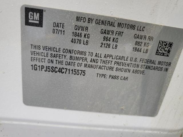 Photo 12 VIN: 1G1PJ5SC4C7115575 - CHEVROLET CRUZE ECO 