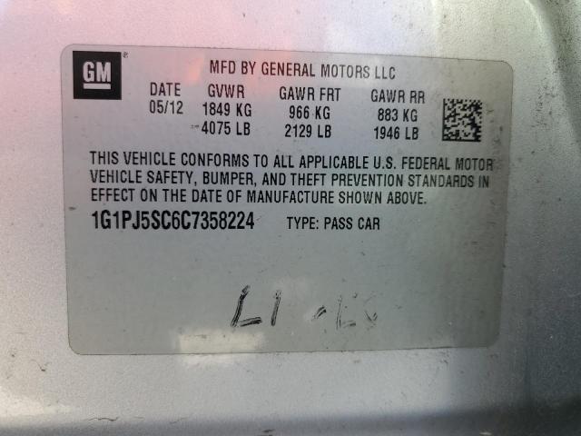 Photo 11 VIN: 1G1PJ5SC6C7358224 - CHEVROLET CRUZE ECO 