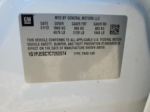 Photo 11 VIN: 1G1PJ5SC7C7262974 - CHEVROLET CRUZE ECO 