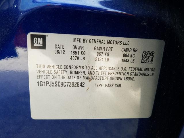 Photo 9 VIN: 1G1PJ5SC9C7382842 - CHEVROLET CRUZE ECO 