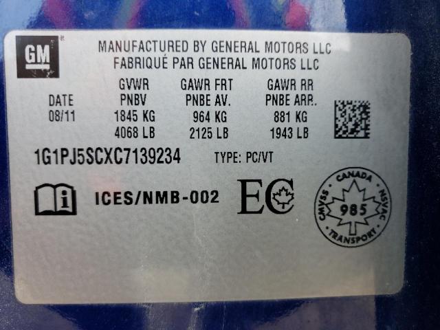 Photo 12 VIN: 1G1PJ5SCXC7139234 - CHEVROLET CRUZE ECO 