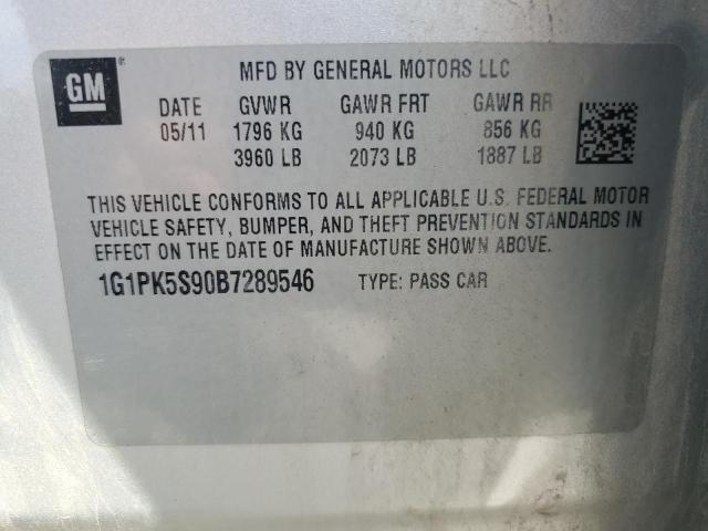 Photo 11 VIN: 1G1PK5S90B7289546 - CHEVROLET CRUZE 