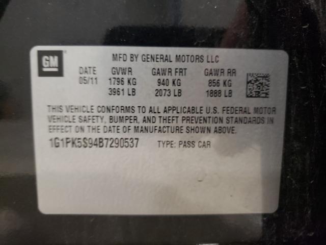 Photo 9 VIN: 1G1PK5S94B7290537 - CHEVROLET CRUZE ECO 