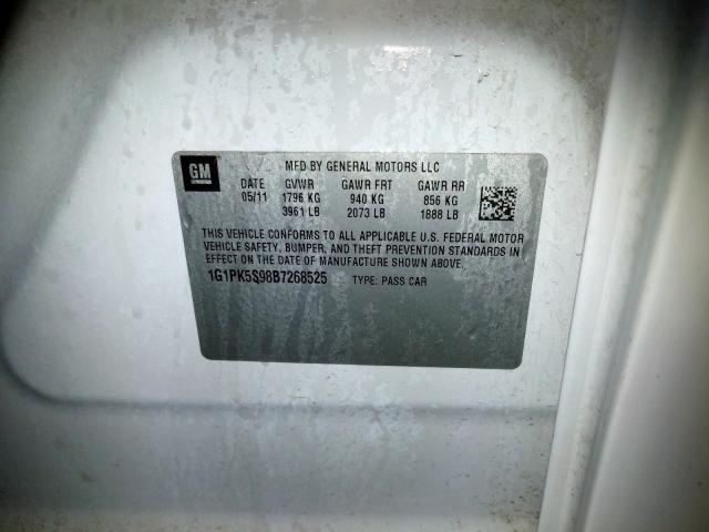 Photo 9 VIN: 1G1PK5S98B7268525 - CHEVROLET CRUZE ECO 