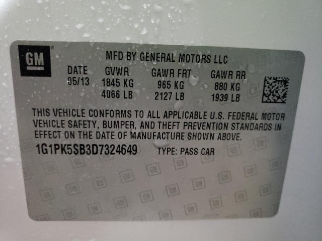 Photo 11 VIN: 1G1PK5SB3D7324649 - CHEVROLET CRUZE 