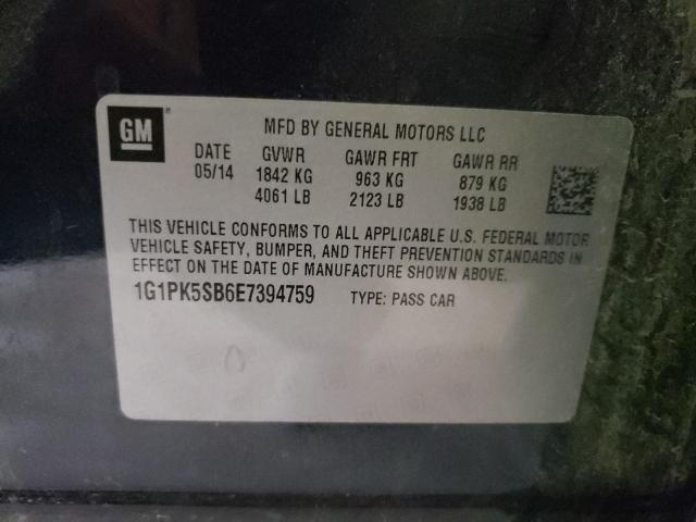 Photo 11 VIN: 1G1PK5SB6E7394759 - CHEVROLET CRUZE 