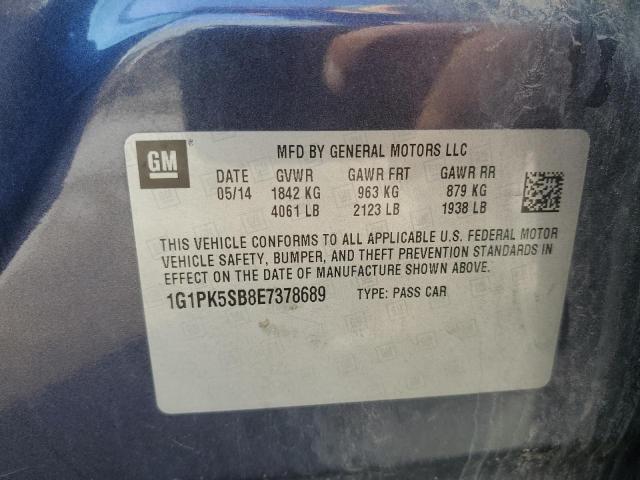 Photo 11 VIN: 1G1PK5SB8E7378689 - CHEVROLET CRUZE LT 