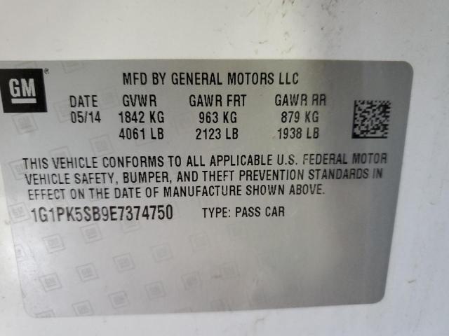 Photo 11 VIN: 1G1PK5SB9E7374750 - CHEVROLET CRUZE LT 