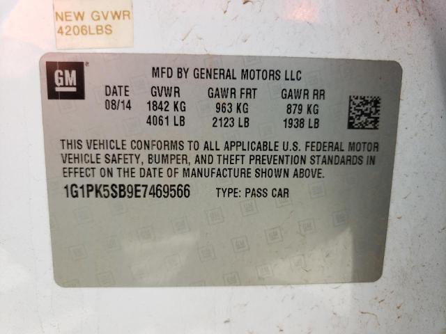 Photo 9 VIN: 1G1PK5SB9E7469566 - CHEVROLET CRUZE LT 