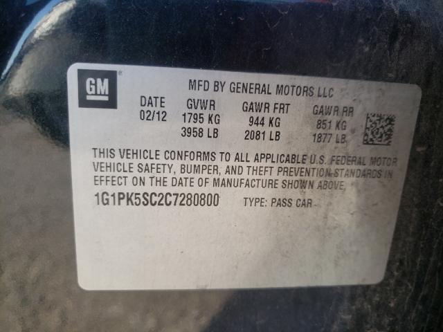 Photo 9 VIN: 1G1PK5SC2C7280800 - CHEVROLET CRUZE ECO 