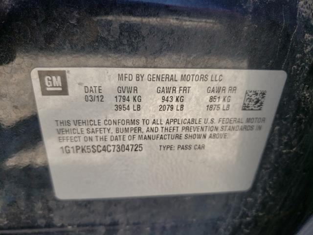 Photo 9 VIN: 1G1PK5SC4C7304725 - CHEVROLET CRUZE ECO 