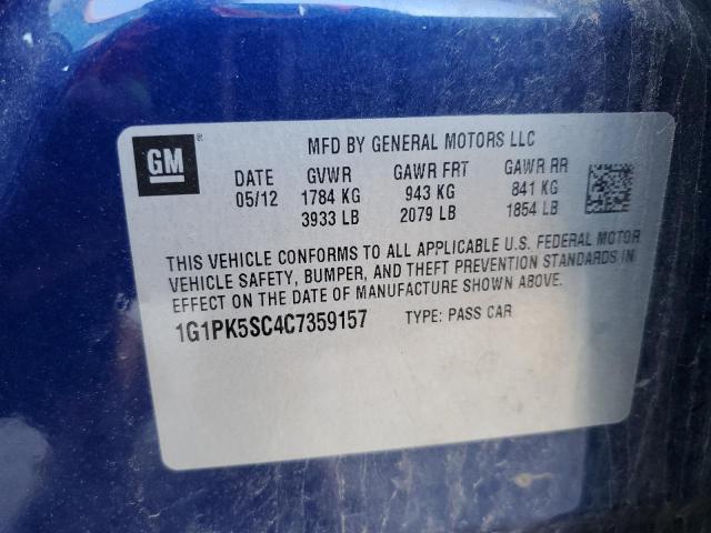 Photo 9 VIN: 1G1PK5SC4C7359157 - CHEVROLET CRUZE ECO 