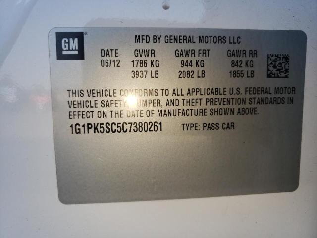 Photo 9 VIN: 1G1PK5SC5C7380261 - CHEVROLET CRUZE ECO 