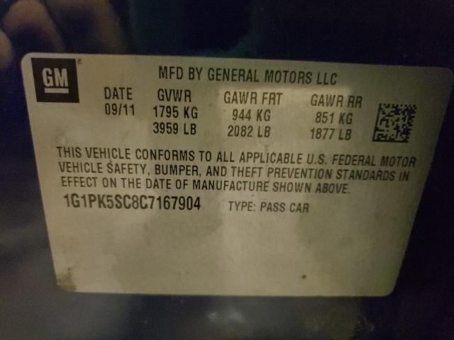 Photo 9 VIN: 1G1PK5SC8C7167904 - CHEVROLET CRUZE ECO 