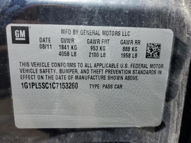 Photo 12 VIN: 1G1PL5SC1C7153260 - CHEVROLET CRUZE LT 