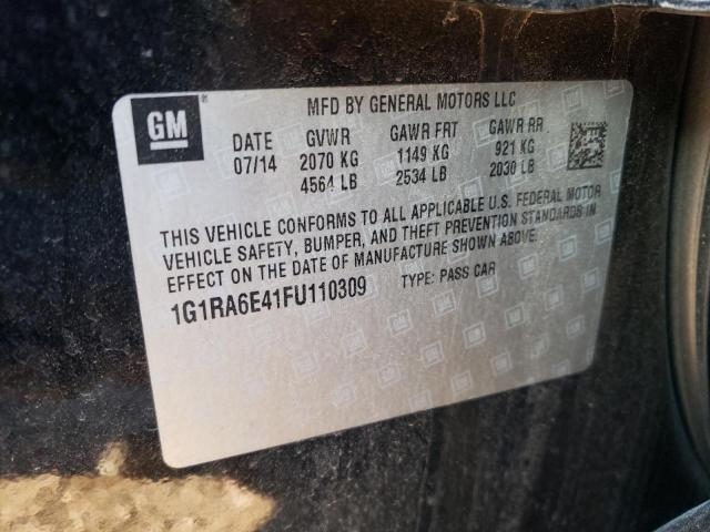 Photo 9 VIN: 1G1RA6E41FU110309 - CHEVROLET VOLT 