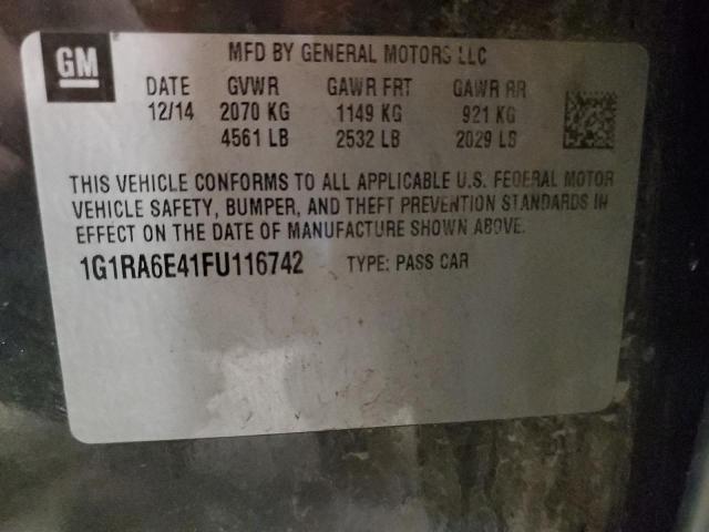 Photo 11 VIN: 1G1RA6E41FU116742 - CHEVROLET VOLT 