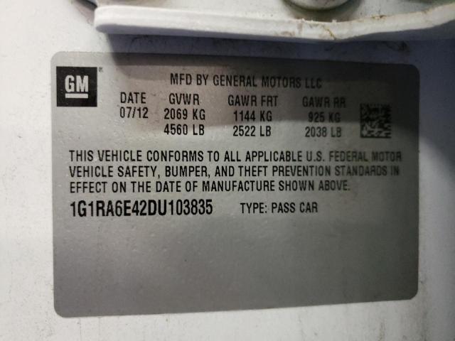 Photo 11 VIN: 1G1RA6E42DU103835 - CHEVROLET VOLT 