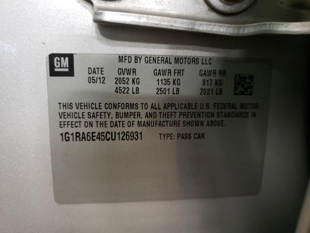 Photo 9 VIN: 1G1RA6E45CU126931 - CHEVROLET VOLT 