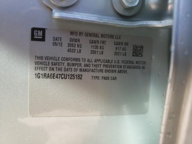 Photo 9 VIN: 1G1RA6E47CU125182 - CHEVROLET VOLT 