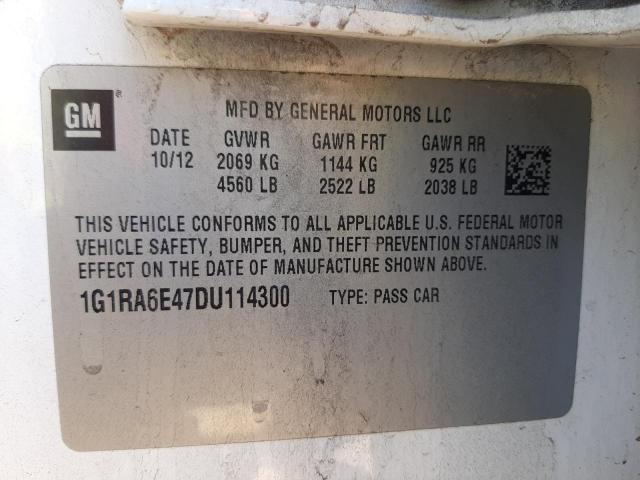 Photo 11 VIN: 1G1RA6E47DU114300 - CHEVROLET VOLT 