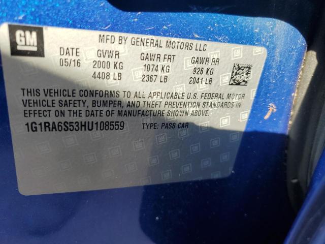 Photo 12 VIN: 1G1RA6S53HU108559 - CHEVROLET VOLT LT 