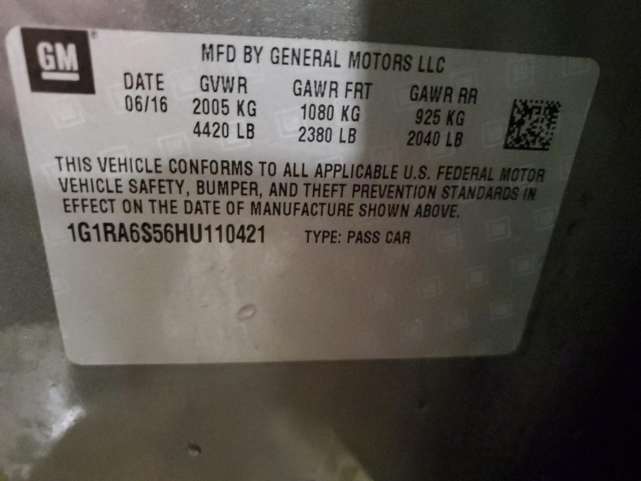 Photo 12 VIN: 1G1RA6S56HU110421 - CHEVROLET VOLT 