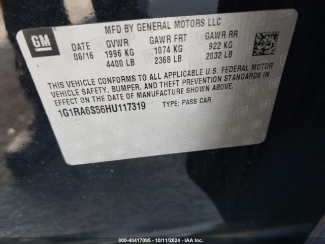 Photo 8 VIN: 1G1RA6S56HU117319 - CHEVROLET VOLT 