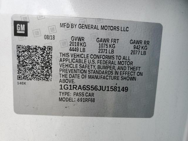 Photo 11 VIN: 1G1RA6S56JU158149 - CHEVROLET VOLT LT 