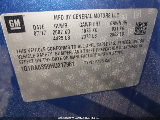 Photo 8 VIN: 1G1RA6S59HU217981 - CHEVROLET VOLT 