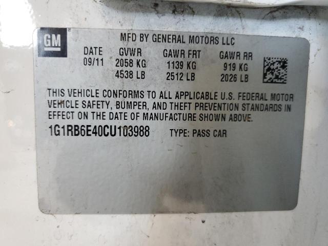 Photo 11 VIN: 1G1RB6E40CU103988 - CHEVROLET VOLT 