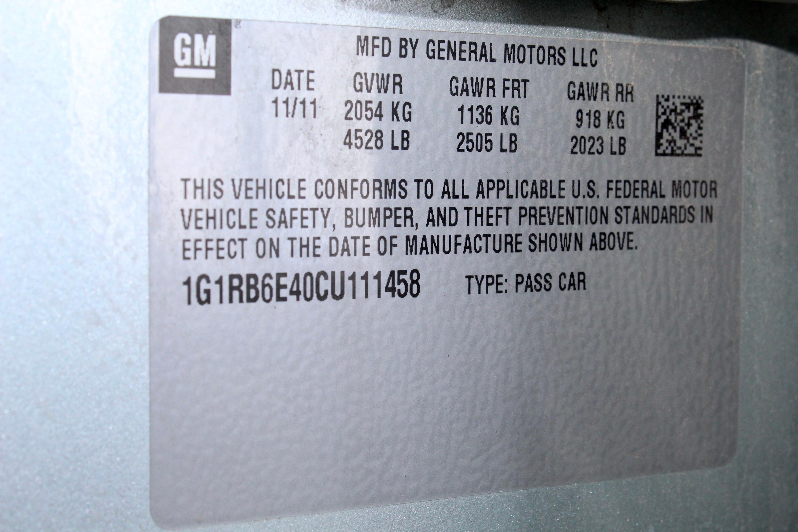 Photo 9 VIN: 1G1RB6E40CU111458 - CHEVROLET VOLT 