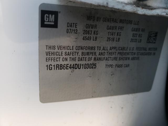 Photo 9 VIN: 1G1RB6E44DU103025 - CHEVROLET VOLT 