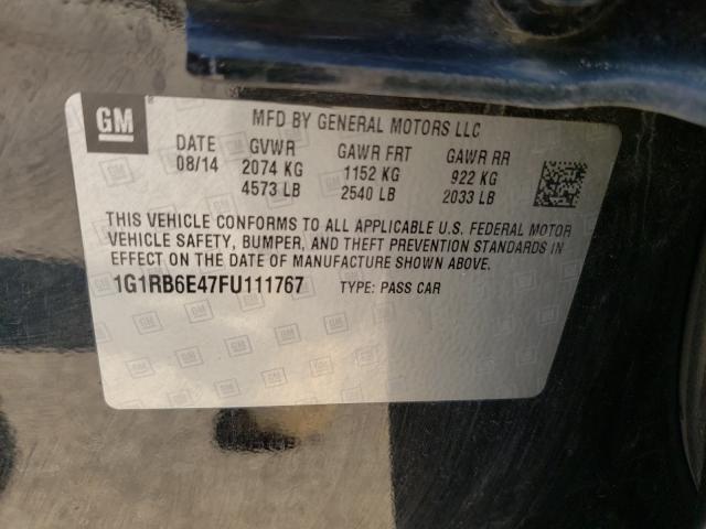 Photo 9 VIN: 1G1RB6E47FU111767 - CHEVROLET VOLT 