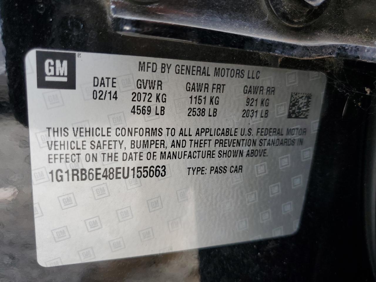 Photo 11 VIN: 1G1RB6E48EU155663 - CHEVROLET VOLT 