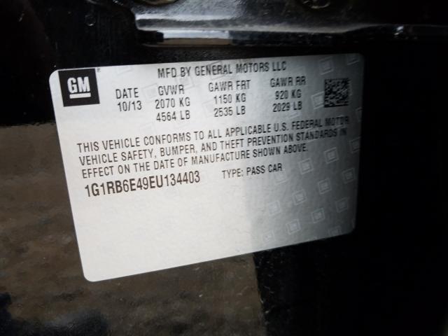 Photo 9 VIN: 1G1RB6E49EU134403 - CHEVROLET VOLT 