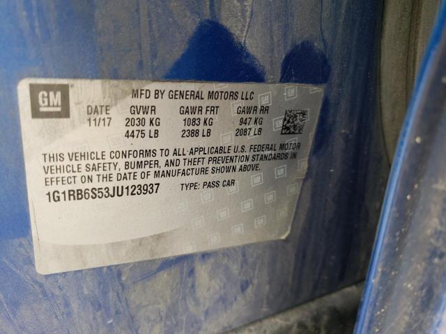 Photo 11 VIN: 1G1RB6S53JU123937 - CHEVROLET VOLT 