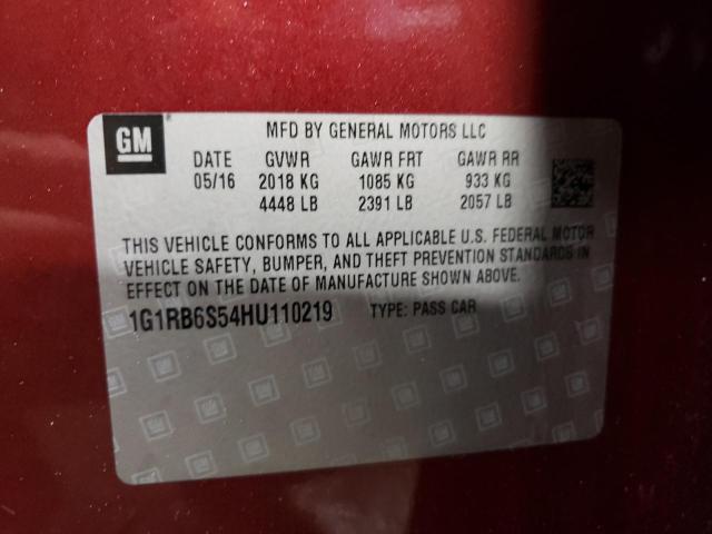 Photo 11 VIN: 1G1RB6S54HU110219 - CHEVROLET VOLT 