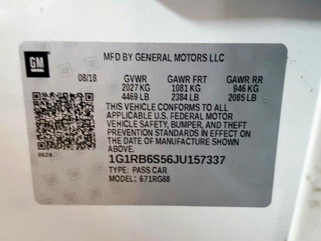 Photo 9 VIN: 1G1RB6S56JU157337 - CHEVROLET VOLT PREMI 