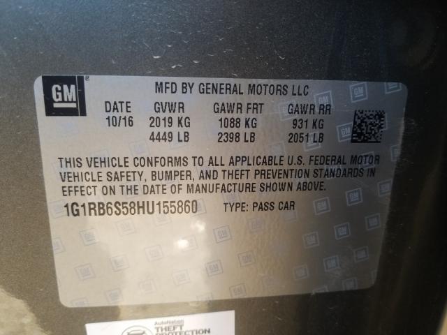 Photo 9 VIN: 1G1RB6S58HU155860 - CHEVROLET VOLT 